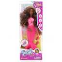 Barbie Fashionistas Doll #217 with Brown Wavy Hair Half-Up Half-Down & Pink Dress, 65th Anniversary Collectible Toy