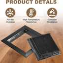 PATIKIL 20" x 20" Return Air Vent Cover, Aluminum Alloy Return Air Grille Linear Bar Removable Grille with Mesh Filter for Sidewall Wall Ceiling Floor HVAC System, Black