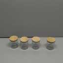 CONNOO 4 Pack, 7 OZ Clear Candle Jars with Bamboo Lids, Thick Glass Empty Jars for Making Candles - Dishwasher Safe, in Bulk.