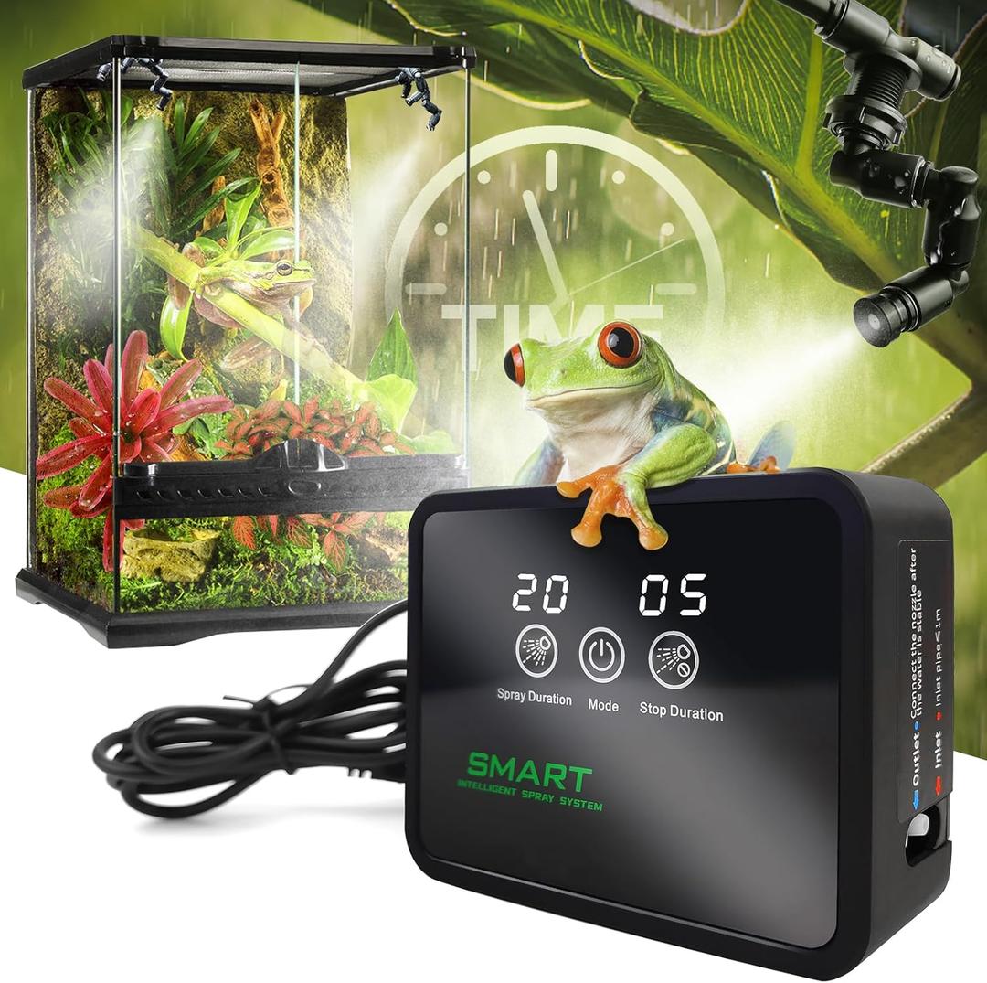 Reptile Fogger Automatic Reptile Mister Fogger for Terrarium, Timed Terrariums Humidifiers for Chameleon/Lizard/Snake/Turtle/Frog (Touch Version)