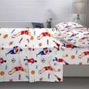 Football Sheets Kids Full Size Bed Sheets 4Pcs Sport Baseball Football Bedding Full 3D Printed Washable Machines Sheet Set