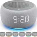 Buffbee Alarm Clock with Sound Machine for Bedrooms  2-in-1 White Noise Machine for Sleep, Gentle Wake-Up with Soft Alarm Sounds, Ambient Night Light, Plug-in, Sleep Better, Wake Gently