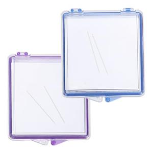 KooingTech 2pcs Magnetic Needle Case, 2.8x3x0.4 Inch Sewing Needle Case, Sewing Needle Holder with Built in Disk for Cross Stitch Sewing Knitting Pin Organizer