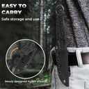 Fixed Blade Knife with Black G10 Handle and Kydex Sheath, 3.46" D2 Steel Full Tang Outdoor Tactical Hunting Knife for Camping, and EDC