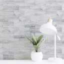 Art3d 102-Piece Peel and Stick Tile Backsplash for Kitchen Bathroom, 3in. 6in. Stick on Subway Tile White-Washed Wood Plank
