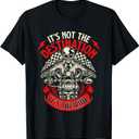 It's Not The Destination It's The Ride - Skull Bike Rider T-Shirt  M