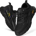 Composite Toe Shoes for Men Black Steel Toe Shoes Comfortable Non Slip Work Shoes for Protection Against Accidents or Injury Breathable Lightweight Construction Safety Sneakers Puncture Proof (10.5)