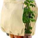 B Sepor Strong Plant Thickened Drawstring Bag Freeze Protection Covers Large Winter Shelter to Block Cold Air and Frost, Beige Large Pot Plant Bag 180 x 120cm (Surround Bag, L:47x70.5in)