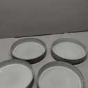 famiware Star 8.25" Pasta Bowls, Large Dinner Bowls Set of 4, Salad Bowl Plates, Shallow Bowls for Eating, Smoky Blue