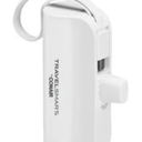 Travel Smart Phone Stand 5000mAh Power Bank: Built-In Cable, Charges 2 Devices