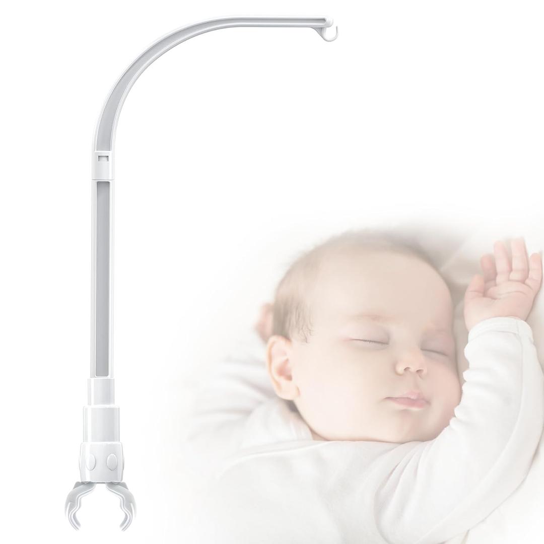 23 inches DIY Baby Crib Mobile Arm,Mobile arm for Crib,Nursery Mobile arm,Baby Mobile Hanger, The Claw Part Can be Adjusted WidthDIY Toy Decoration