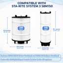 S8M150 Pool Filter Cartridges Compatible with Sta-Rite System 3, Fits 170147, 25022-0203S, 25021-0202S, 450 Sq.Ft. Swimming Pool Filter Replacement Pool Filter Cartridge