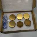 Goo-Ki 6 Pack Brushed Gold Cabinet Knobs Kitchen Drawer Knob Zinc Alloy Solid Hardware - Modern Single Hole/Screw Bar Cabinet Pulls Handles for Dresser Bathroom (1.2 Inches)