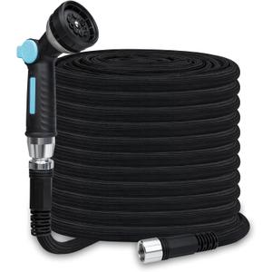 Garden Hose 100 ft, Water Hose with 10 Function Hose Nozzle, Ultra-Light & Flexible Hose for Yard, 3/4 GHT