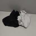 OQQ Womens 2 Piece Shirts Short Sleeve Crew Neck Ruched Stretch Fitted Tee Shirts Crop Tops Black Grey S