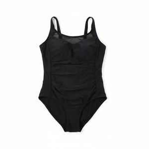 One Piece Swimsuit Ruffled Teen Girl  Black 18W