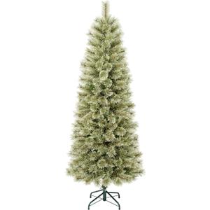 National Tree Company First Traditions Arcadia Pine Cashmere Slim Christmas Tree with Hinged Branches, 6 ft