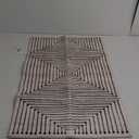 Rugshop Marbella Bohemian Stripes Washable Non Slip Area Rug 2' x 3' Beige