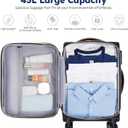 Softside Expandable Carry On Luggage, 20in Carry on Suitcase with Wheels | 22x14x9 Airline Approved Luggage with TSA Lock/Front-Access 15.6in Device Compartment/4 Packing Bags For Travel Business Trip