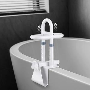 Adjustable Bathtub Safety Rail - Non-Slip Shower Grab Bar Handle, Bathtub Grab bar, Fits 3.15"-6.69" Walls, 300lbs Support, Sturdy Bathtub Safety Rail for Elderly & Disabled
