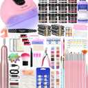Acrylic Nail Art Kit-Nail Art Manicure Set Acrylic Powder Brush Glitter File French Tips U V Lamp Nail Art Decoration Tools Nail Drill Kit For Beginners with Everything At Home