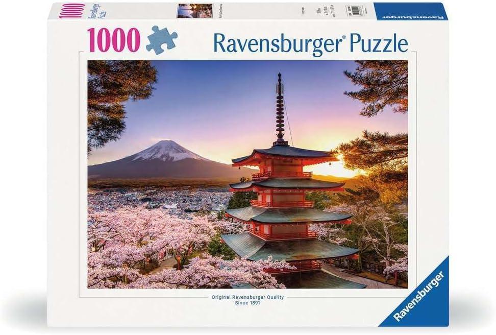 Ravensburger - Mount Fuji Cherry Blossom - 1000 Piece Jigsaw Puzzle - Stunning, Vivid Imagery of Springtime Trees - Idyllic Japan Scene - Ideal Gift - Frameable Art - Puzzles for Adults