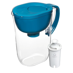 Brita Large Water Filter Pitcher for Tap and Drinking Water with SmartLight Change Indicator, Includes 1 Standard Filter, BPA-Free, Lasts 2 Months, 10-Cup Capacity, Teal