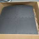 20 Tiles EVA Interlocking Floor Mats, 12＂× 12＂ Thick Home Gym Flooring Mats, 20 Sq Ft Black Foam Tiles for Yoga, Workout, Jump Rope, Gym Equipment, Corner Layout, Play Area