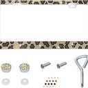 Bling License Plate Frame, Sparkly Rhinestone Car Tag Cover with Mounting Kit, Stainless Steel & Obstruction-Free Crystal Auto License Plate Holder for Women, Car Accessories (Leopard Print)