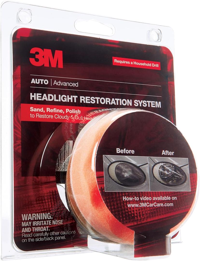 3M Headlight Lens Restoration System, 39008, 1 Kit