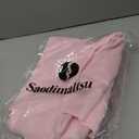 Saodimallsu Womens Short Batwing Sleeve Sweaters Oversized Crew Neck Casual Basic Knit Pullover Tops Shirt (Pink)