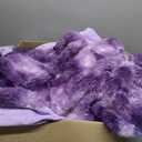 Cozy Bliss Faux Fur Throw Blanket for Couch, Fuzzy Soft Plush Thick Bubble Blanket for Sofa Bedroom Living Room, 50 * 60 Inches Tie-dye Purple