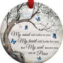 2 x Christmas Ornaments 2025, My Mind Still Talks to You Butterfly Ornament, Remembrance in Memory of Loved Gifts Loss of Father, Husband, Condolences Gift for Loss of Loved One