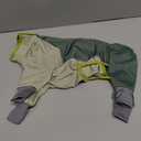 Dog Onesie Coat - Water-Repellent & Stretchable, Dirt-Resistant Outdoor Puppy Suit with Reflective Strips | Controls Shedding | for Small, Medium, Large Dogs (Olive Green, 4XL (Weight 50-70 lbs)