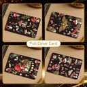 10 x Bohemia Credit Card Skin - 4 Pcs Mashroom Butterfly Debit Skin Stickers Boho Themed Credit Decal Cover Set for Transportation Key Debit Bus Cards