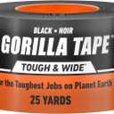 Gorilla Tape Tough & Wide, Black Tape, 2.88" x 25 yd (Pack of 1) - Heavy Duty and Weather Resistant for Indoor or Outdoor