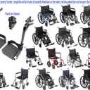 Economy Footrest for Standard Wheelchairs and Transport Chair, Composite Footplates And Heel Loops, Universal Swing-Away Footrests, wheelchair replace parts. Same function as T93HEP, PH-SF.(1 Pr, Black)