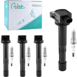Set of 4 UF602 Ignition Coil Pack & 97390 Spark Plugs (2.4L L4 Only) For Honda Accord 2008-2012,CR-V 2010-2014,Civic 2012-2015,Crosstour 2012-2015,for Acura ILX 2013-2015,TSX 2009-2014 5C1719