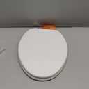 Mayfair Cassel Slow Close Toilet Seat, Easy Clean, Non Slip Premium Wood Seat, Easy Install, Made in USA, Elongated, White