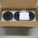 eggs sound 3 Pack Qtip Holder  Bathroom Organizers and Storage, Cotton Round Swab Holder Dispenser Cotton Ball Holder with Tray, Glass Apothecary Jars with Lids, Floss Pick Containers  ms black