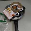 Farberware Glide Copper Ceramic Nonstick Egg Poacher Pan with Lid, 8-Inch, Black