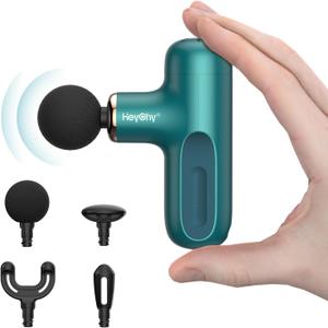 Super Mini Massage Gun, Percussion Deep Tissues Muscle Massager, Compact Sports Travel Massage Gun, Portable Handheld Massager for Office Gifts for Her, Home, Athletes, FSA and HSA Eligible (Green)