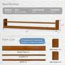 Harwaya Dark Wood Wall Bookshelf for Kids Bedroom, 36 Inch Floating Nursery Bookshelf for Baby Girl Boy Room, Wooden Hanging Toddler Book Shelves for Wall (36 inch, Walnut Brown, 3-Pack)
