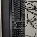 RedThunder K10 Wired Gaming Keyboard and Mouse and Wrist Rest Combo, RGB Backlit, Mechanical Feel Anti-ghosting Keyboard + 7D 7200 DPI Mice+Soft Leather Wrist Rest 3 in 1 PC Gamer Accessories(Black)