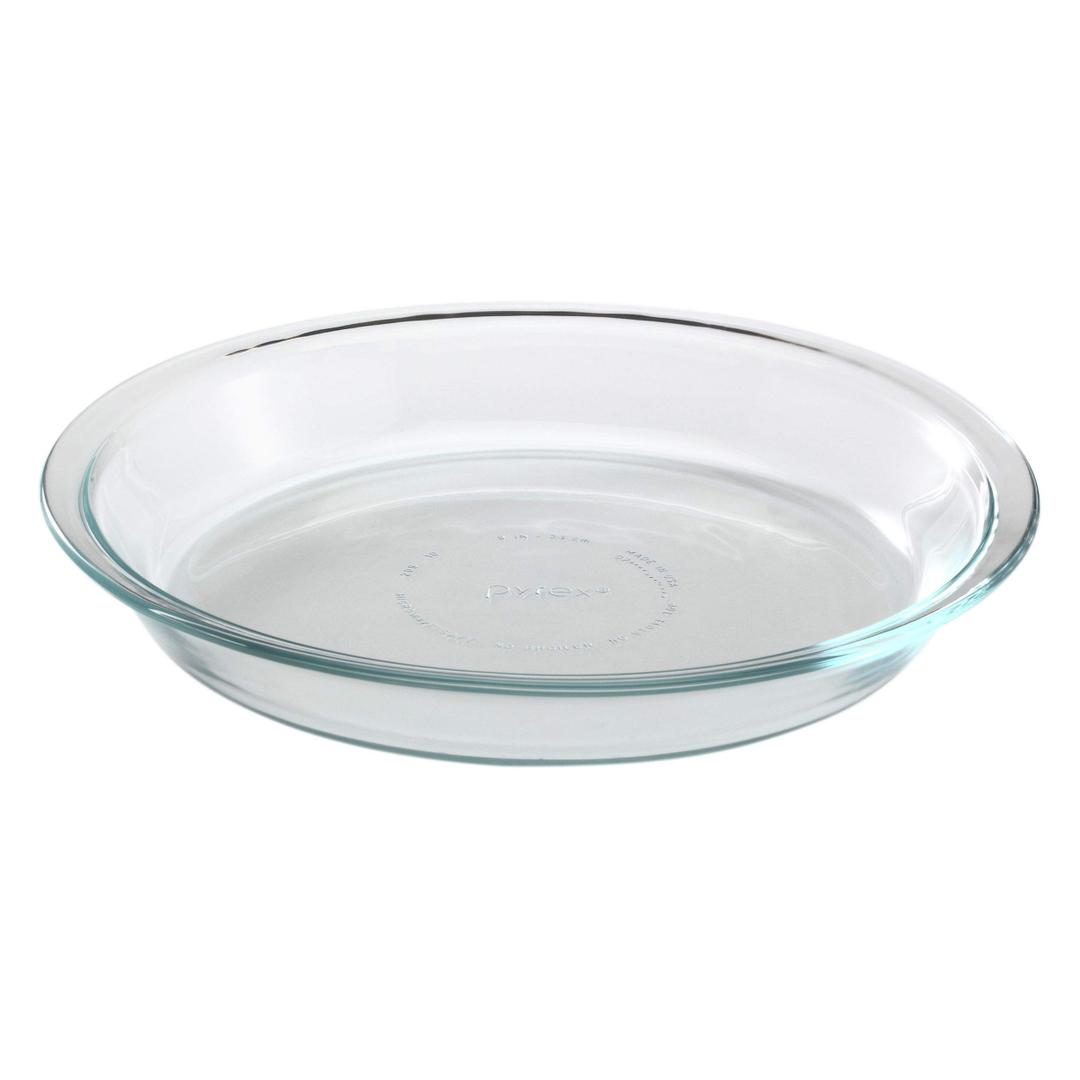 Pyrex Glass Bakeware Pie Plate 9" x 1.2" - Clear - Original Genuine Pyrex - Made in the USA
