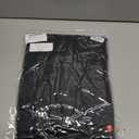 Women's Summer Button Down Shirts Casual Short Sleeve Crew Neck Ribbed Knit Blouse Open Front Work Cardigans (Black, L)