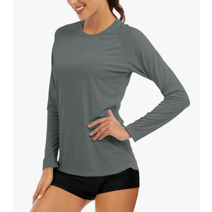 MAGCOMSEN Women's Long Sleeve Shirts UPF 50+ Sun Protection Shirts for Hiking Fishing Workout Rash Guard Size 3X