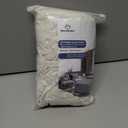 NeColorLife Velvet Ottoman Cover Rectangle Storage Ottoman Slipcover Thick Stretchable Footrest Stool Covers with Elastic Band for Ottoman(Medium Size,Off White) (M Length: 31"-34",Width: 31"-43")