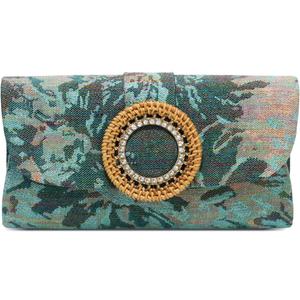 Clutch Purses for Women,Vintage Floral Embroidery Envelope Evening Handbags for Formal Party Wedding 2025 (Blue)