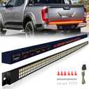 GOOACC Truck Tailgate Light Strip 48" Aluminum Frame led bar Triple Row Tail Lighing Sequential Amber Turn Signal Strobe Red Running Brake White Reverse (48" 780Led Aluminum Frame Light)